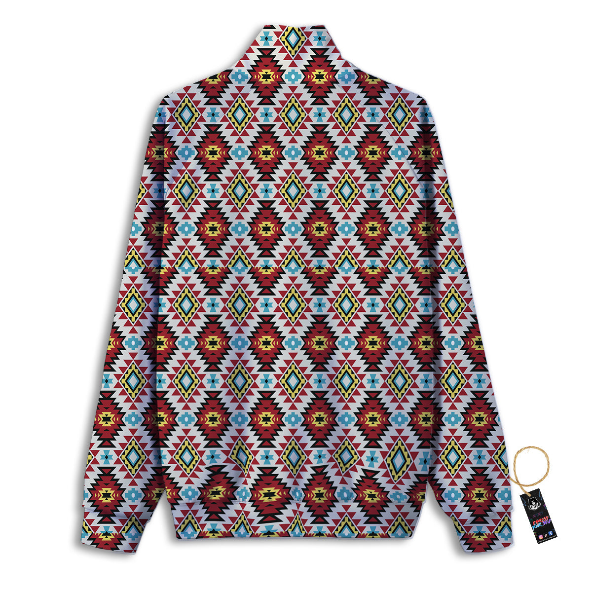 Apple Red Print Pattern Track Jacket-grizzshop