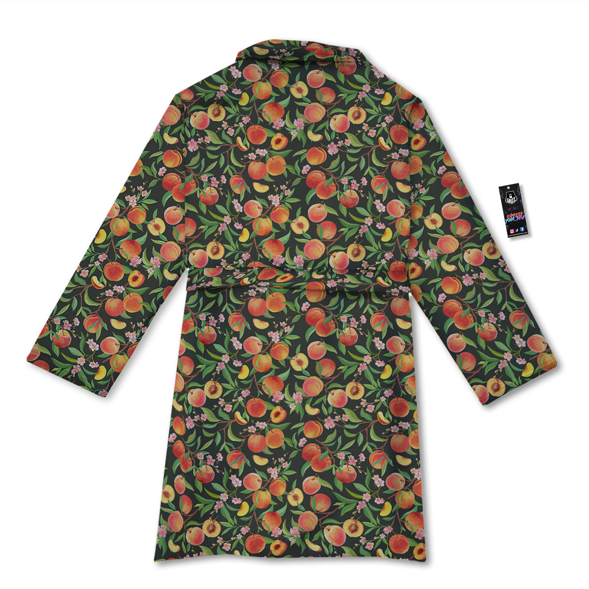 Apricot Print Pattern Bathrobe-grizzshop