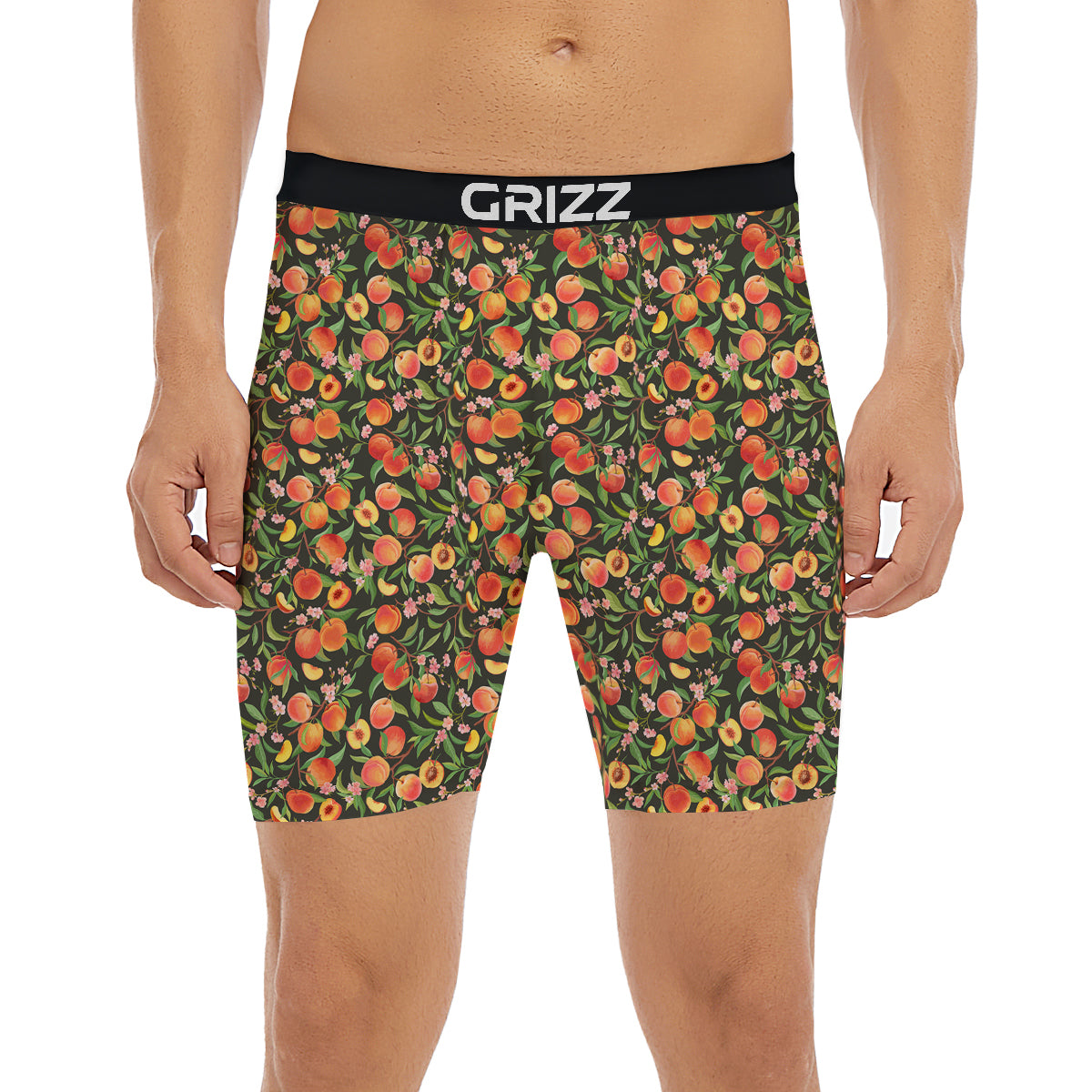 Apricot Print Pattern Boxer Briefs-grizzshop