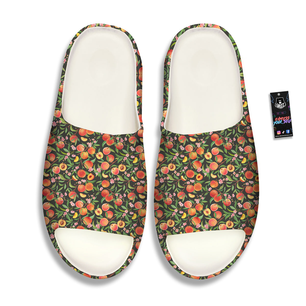 Apricot Print Pattern Sandals-grizzshop