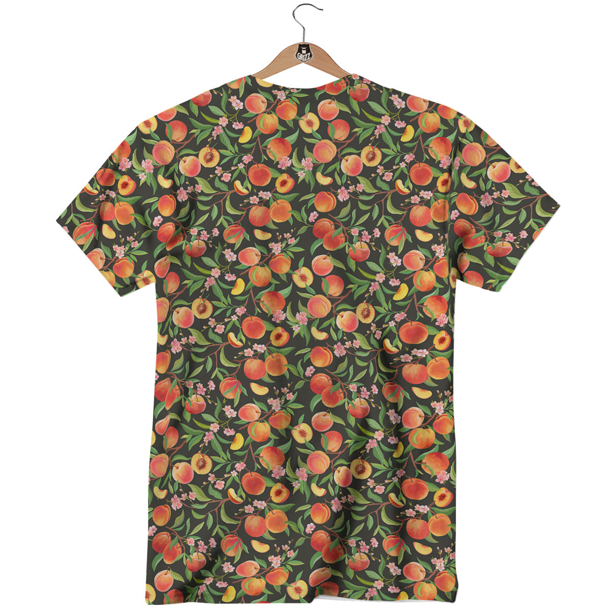 Apricot Print Pattern T-Shirt-grizzshop