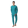 Aqua Glitter Artwork Print Men's Pajamas-grizzshop