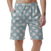 Aqua Polka Dot Men's Shorts-grizzshop