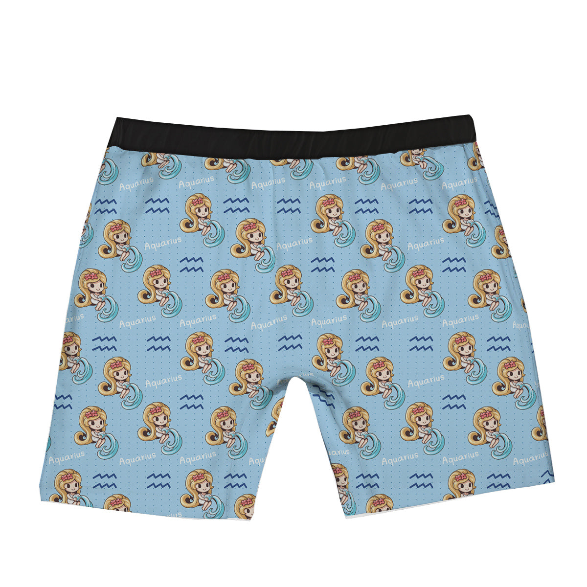 Aquarius Cute Cartoon Print Pattern Boxer Briefs-grizzshop