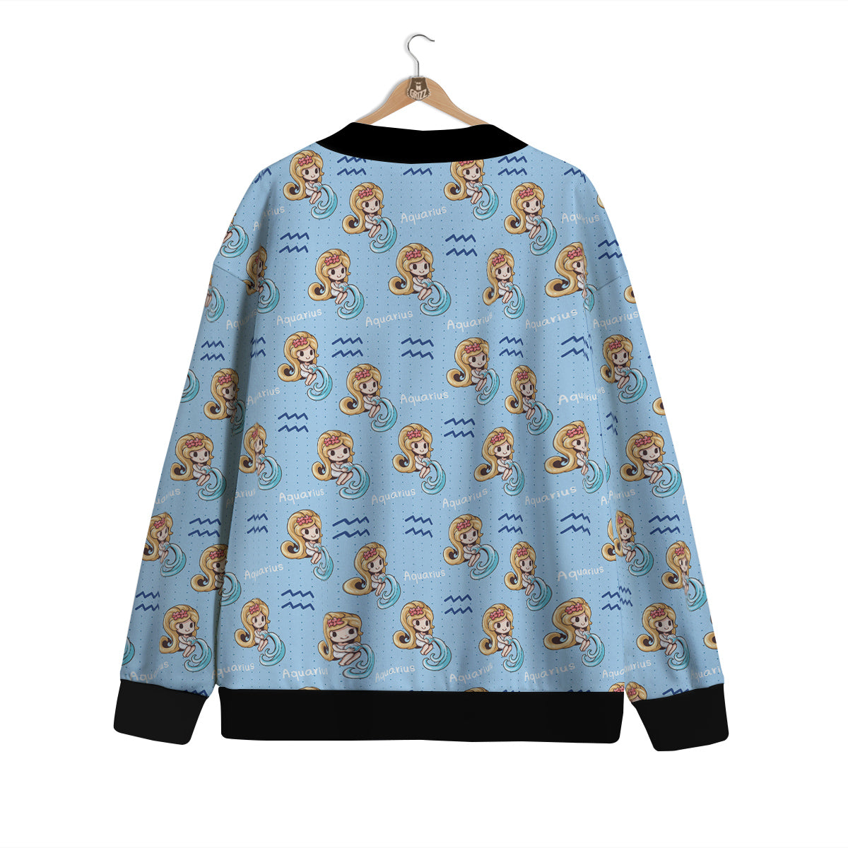 Aquarius Cute Cartoon Print Pattern Cardigan-grizzshop