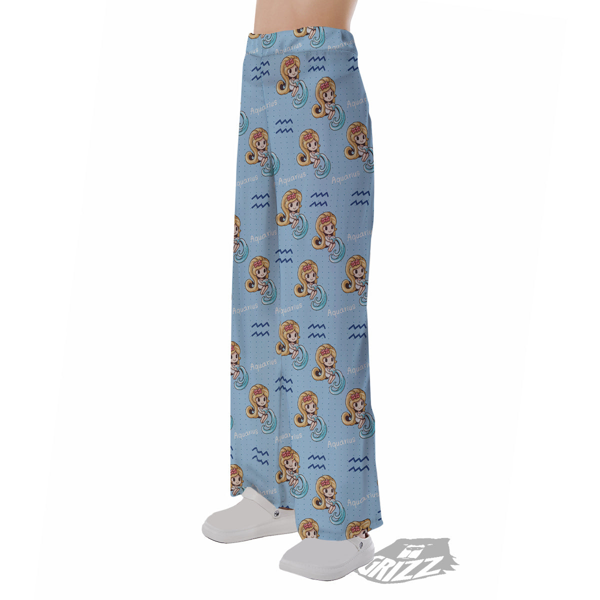 Aquarius Cute Cartoon Print Pattern Pajama Pants-grizzshop