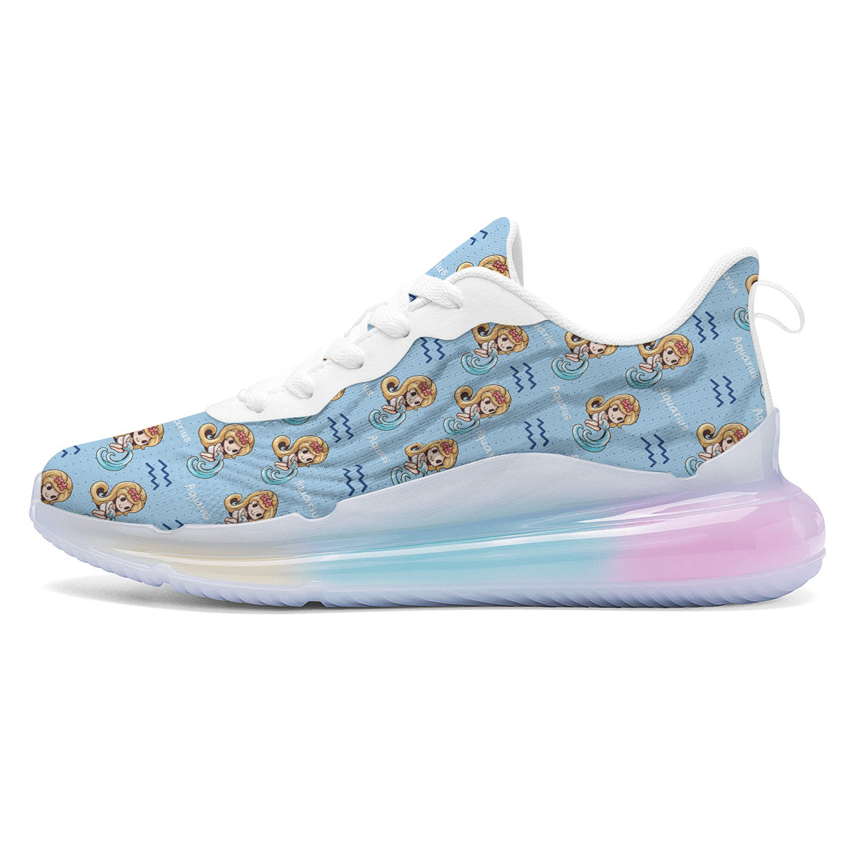 Aquarius Cute Cartoon Print Pattern Running Sneakers-grizzshop