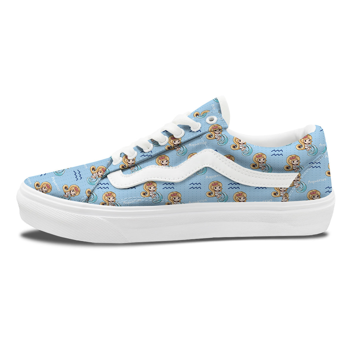 Aquarius Cute Cartoon Print Pattern Skate Shoes-grizzshop