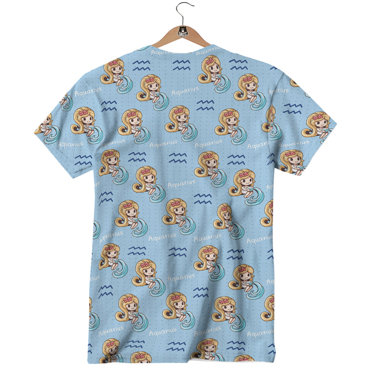 Aquarius Cute Cartoon Print Pattern T-Shirt-grizzshop