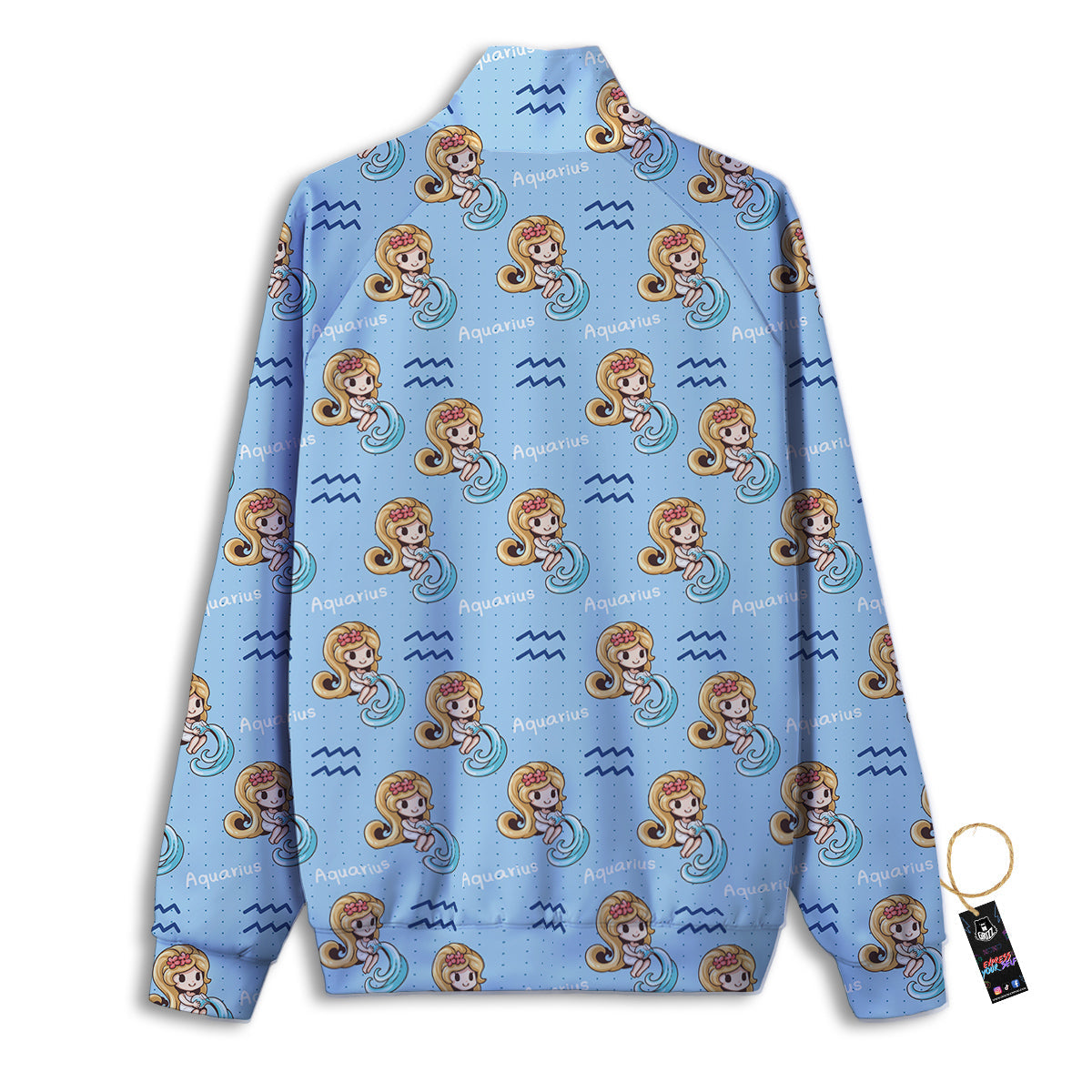 Aquarius Cute Cartoon Print Pattern Track Jacket-grizzshop