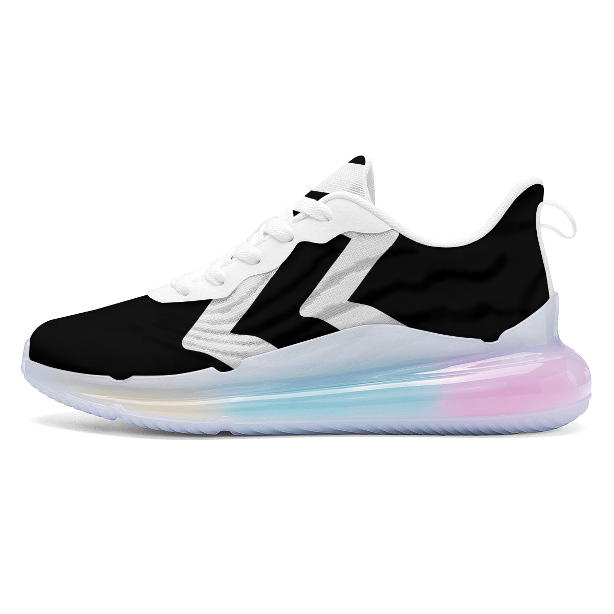 Aquarius Sign White And Black Print Running Sneakers-grizzshop