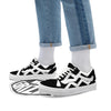 Aquarius Sign White And Black Print Skate Shoes-grizzshop