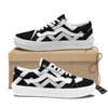 Aquarius Sign White And Black Print Skate Shoes-grizzshop