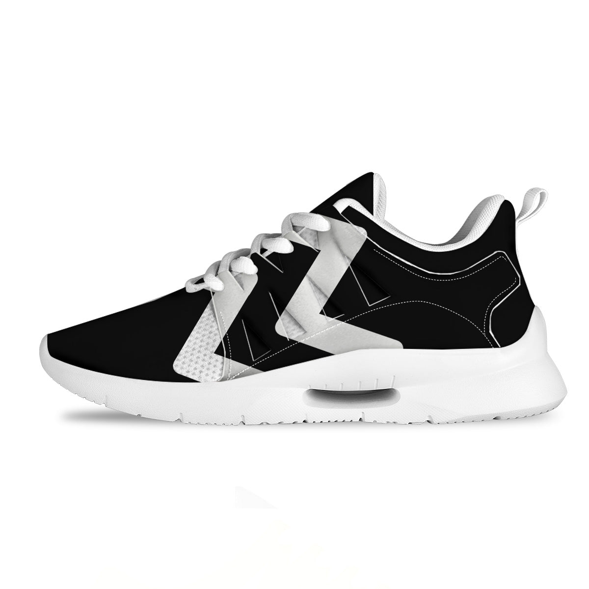 Aquarius Sign White And Black Print Tennis Shoes-grizzshop