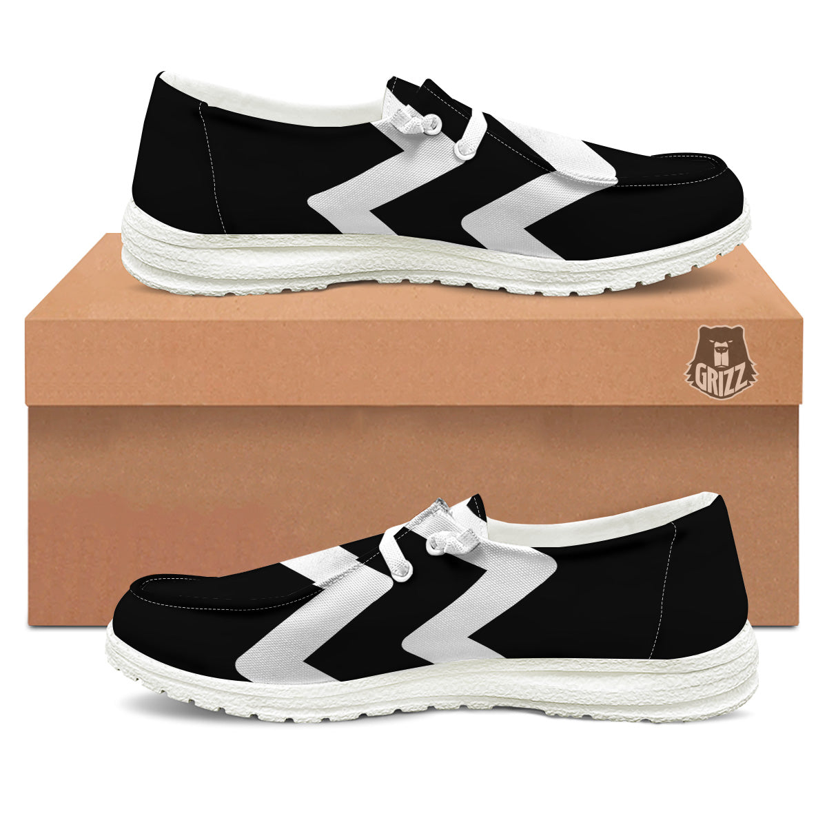 Aquarius Sign White And Black Print White Loafers-grizzshop