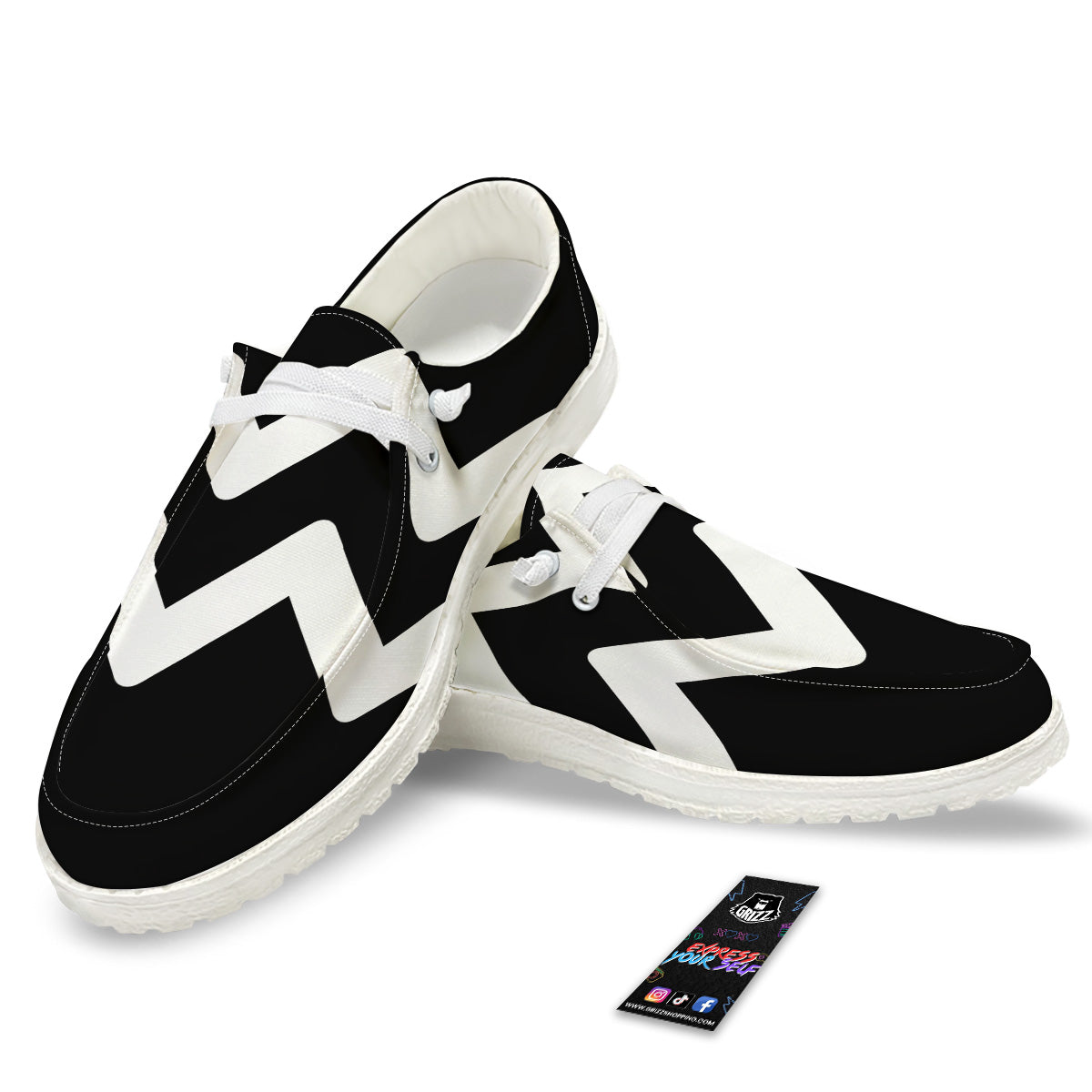 Aquarius Sign White And Black Print White Loafers-grizzshop