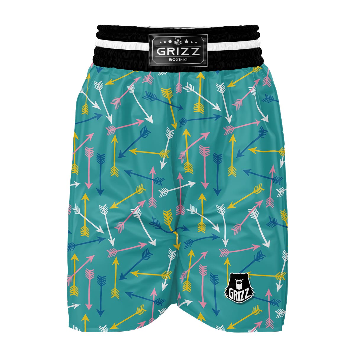 Archery Pattern Print Boxing Shorts-grizzshop