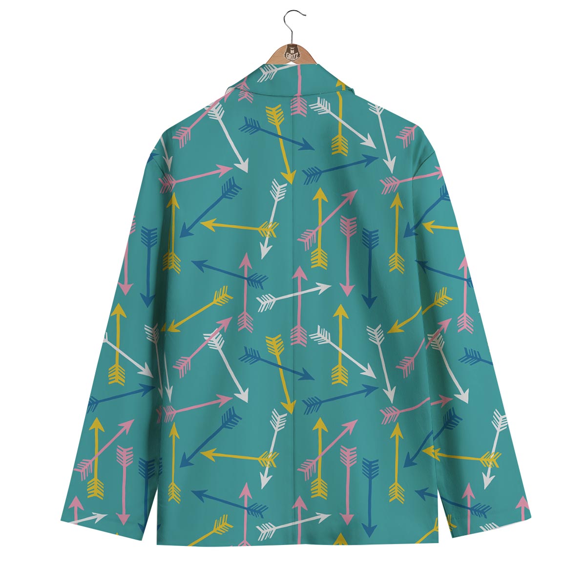 Archery Pattern Print Men's Blazer-grizzshop