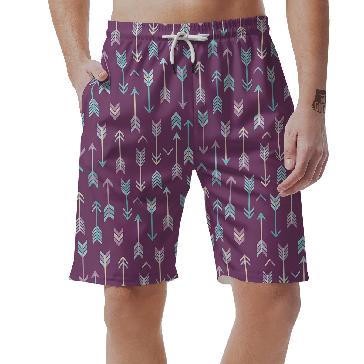 Archery Print Pattern Men's Shorts-grizzshop