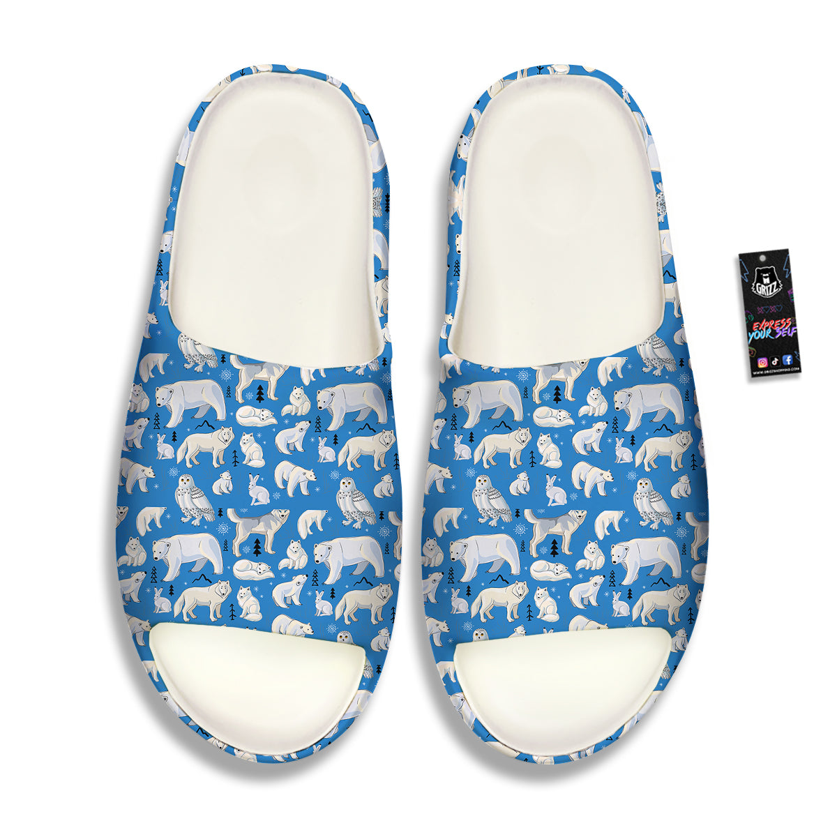 Arctic Animals North Print Pattern Sandals-grizzshop