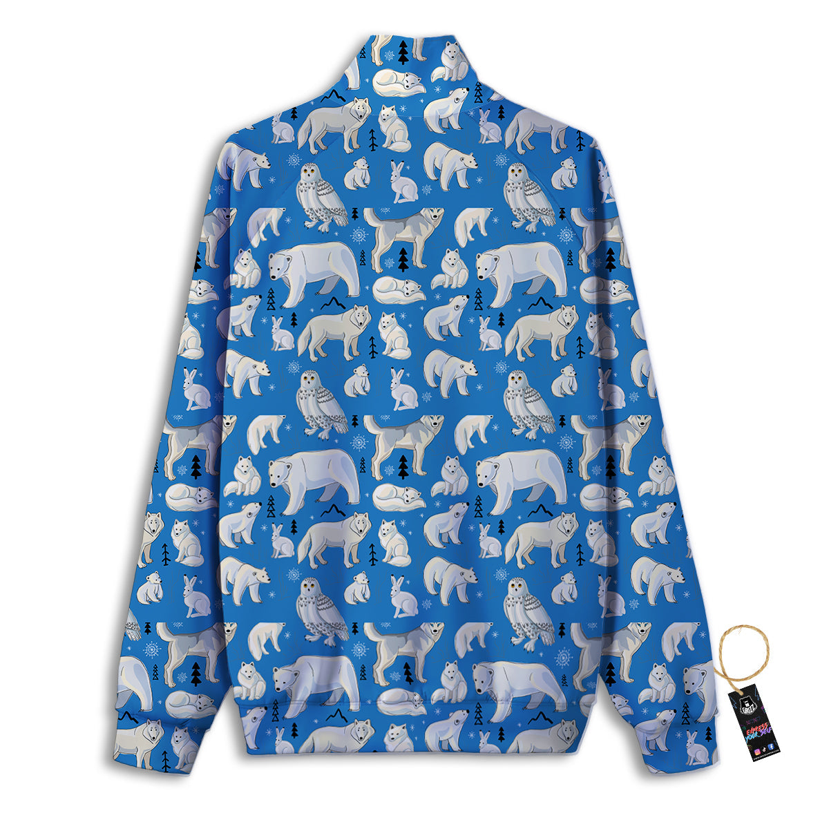 Arctic Animals North Print Pattern Track Jacket-grizzshop
