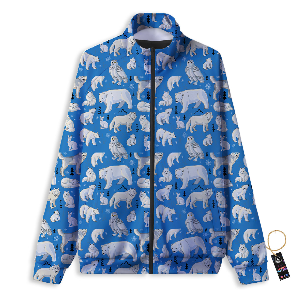 Arctic Animals North Print Pattern Track Jacket-grizzshop