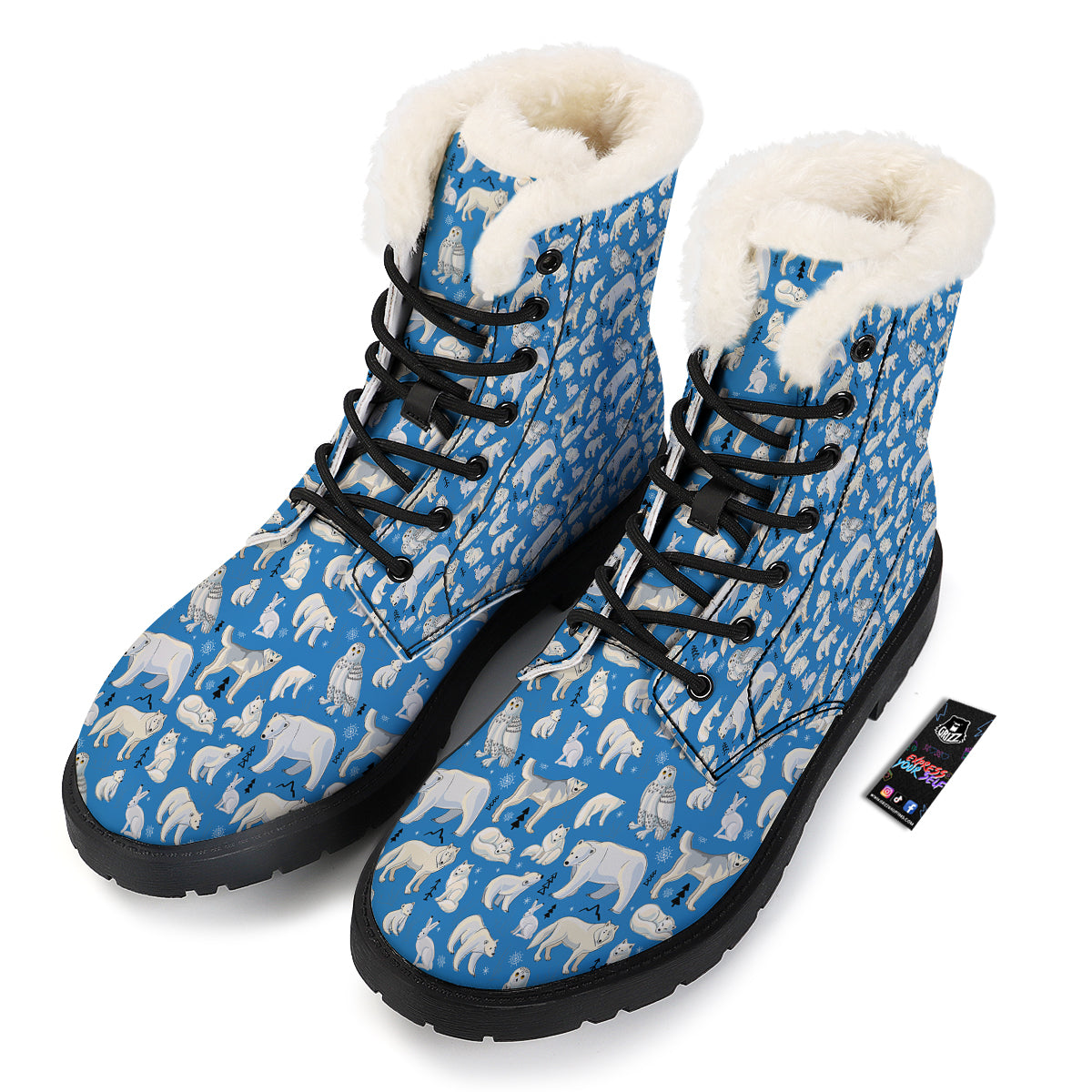 Arctic Animals North Print Pattern Winter Boots-grizzshop