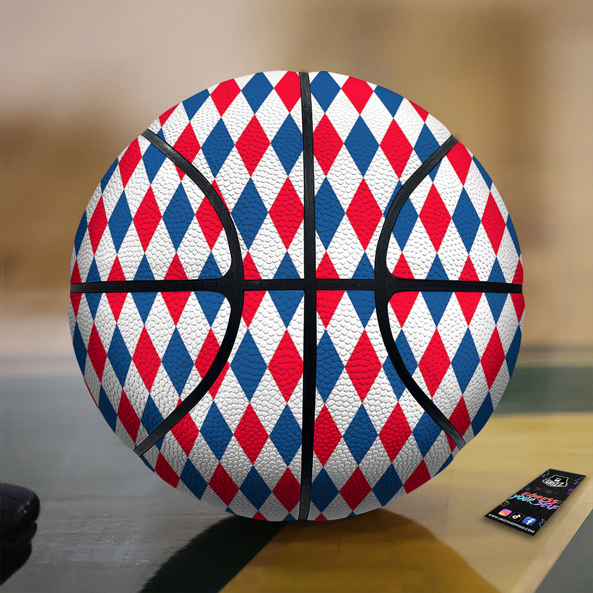 Argyle American Print Pattern Basketball-grizzshop