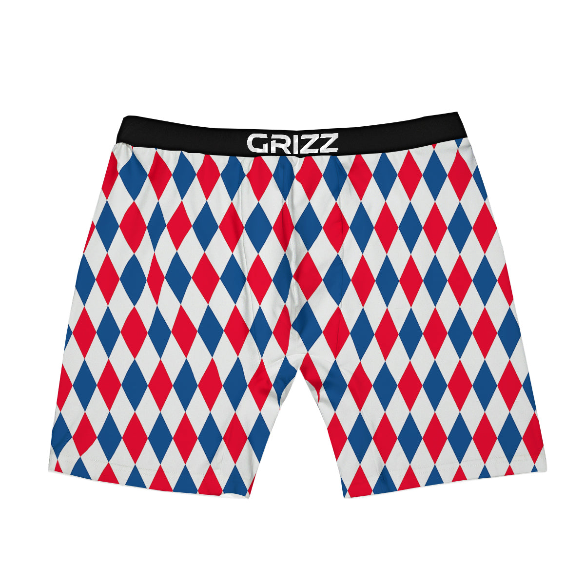 Argyle American Print Pattern Boxer Briefs-grizzshop