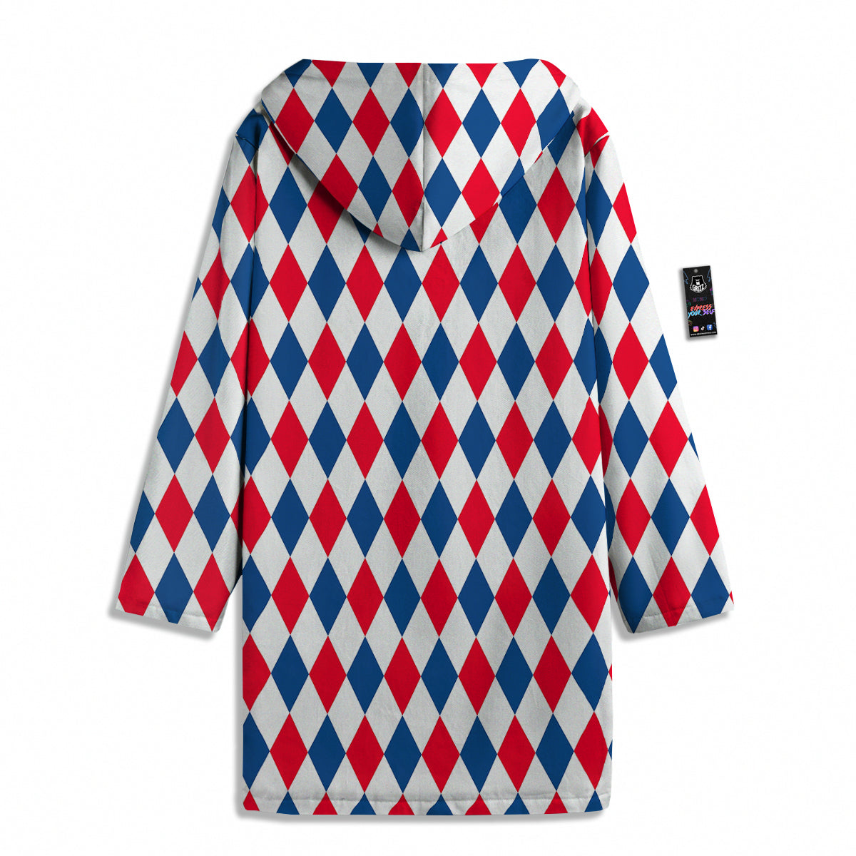 Argyle American Print Pattern Men's Windbreaker Jacket-grizzshop