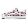 Argyle Blue And Red Print Pattern Skate Shoes-grizzshop