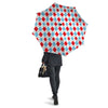 Argyle Blue And Red Print Pattern Umbrella-grizzshop