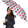 Argyle Blue And Red Print Pattern Umbrella-grizzshop