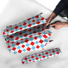 Argyle Blue And Red Print Pattern Umbrella-grizzshop