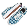 Argyle Blue And White Print Pattern Skate Shoes-grizzshop