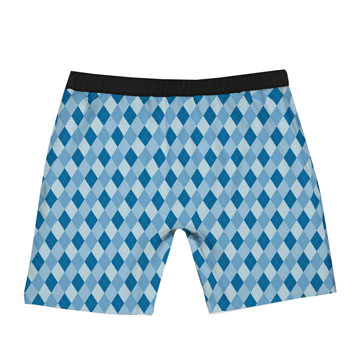 Argyle Blue Print Pattern Boxer Briefs-grizzshop