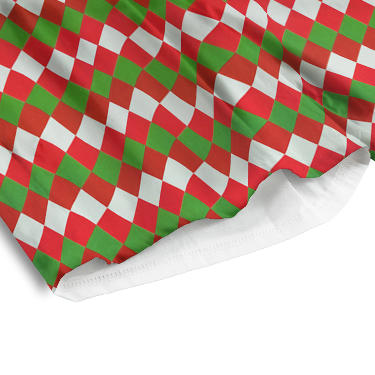 Argyle Christmas Themed Print Pattern Men's Athletic Shorts