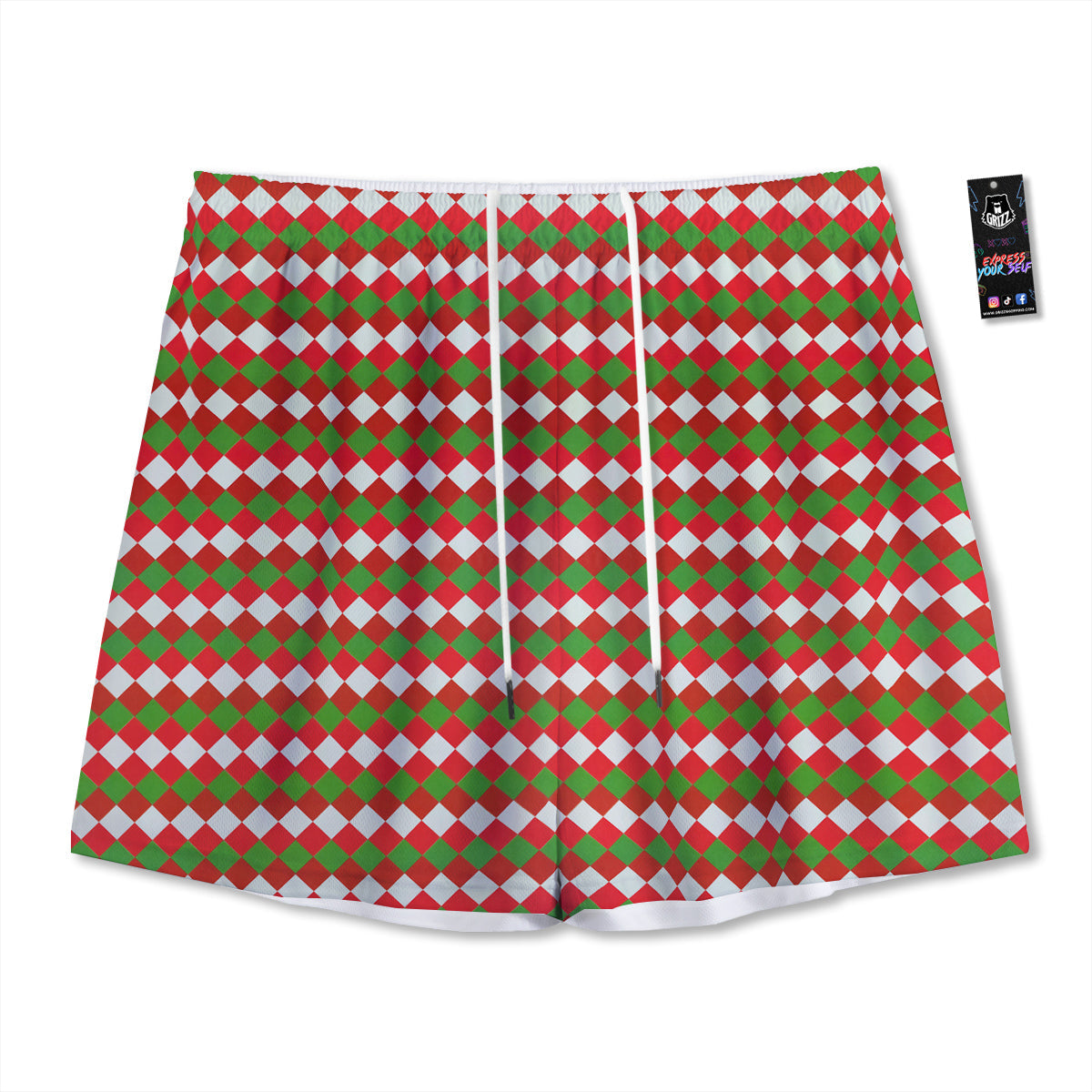 American Geometric Native Print Pattern Mesh Shorts