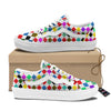 Argyle Colorful Print Pattern Skate Shoes-grizzshop