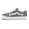 Argyle Diamond Shapes Black And White Print Pattern Skate Shoes-grizzshop