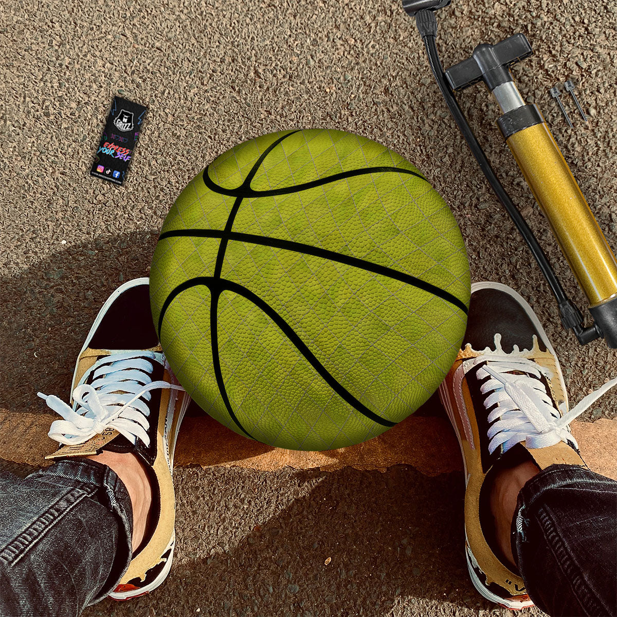 Argyle Grass Green Print Pattern Basketball-grizzshop