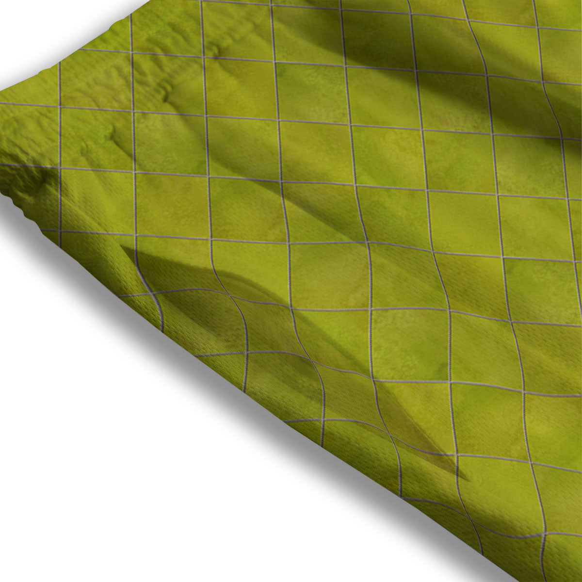 Argyle Grass Green Print Pattern Mesh Shorts-grizzshop
