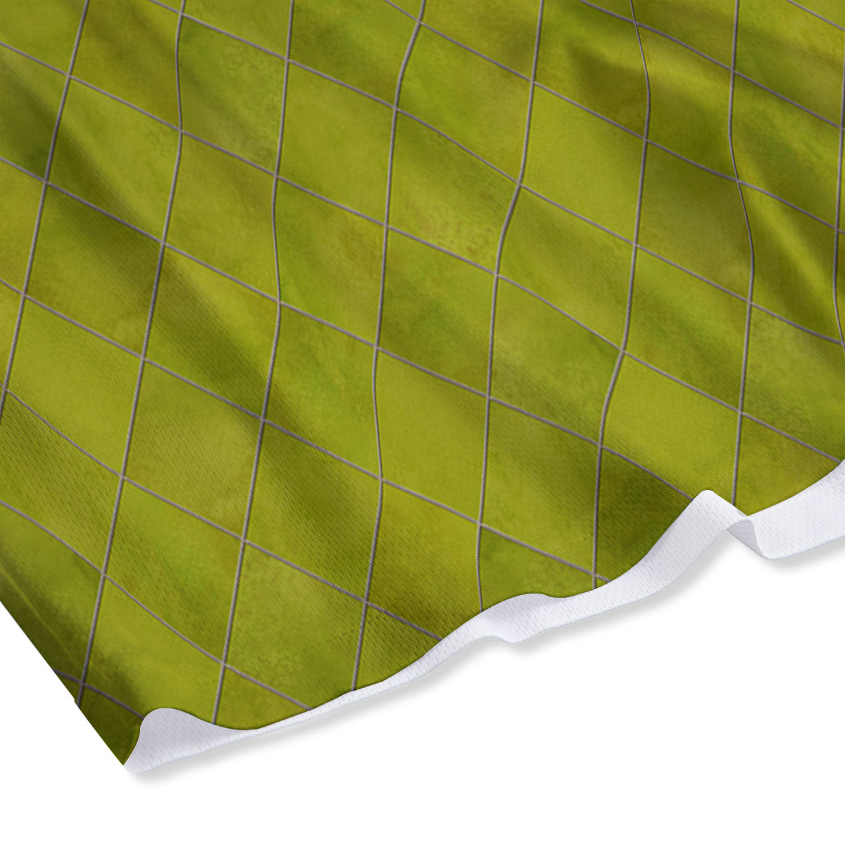 Argyle Grass Green Print Pattern Mesh Shorts-grizzshop