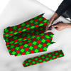 Argyle Green And Red Print Pattern Umbrella-grizzshop