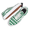 Argyle Green And White Print Pattern Skate Shoes-grizzshop