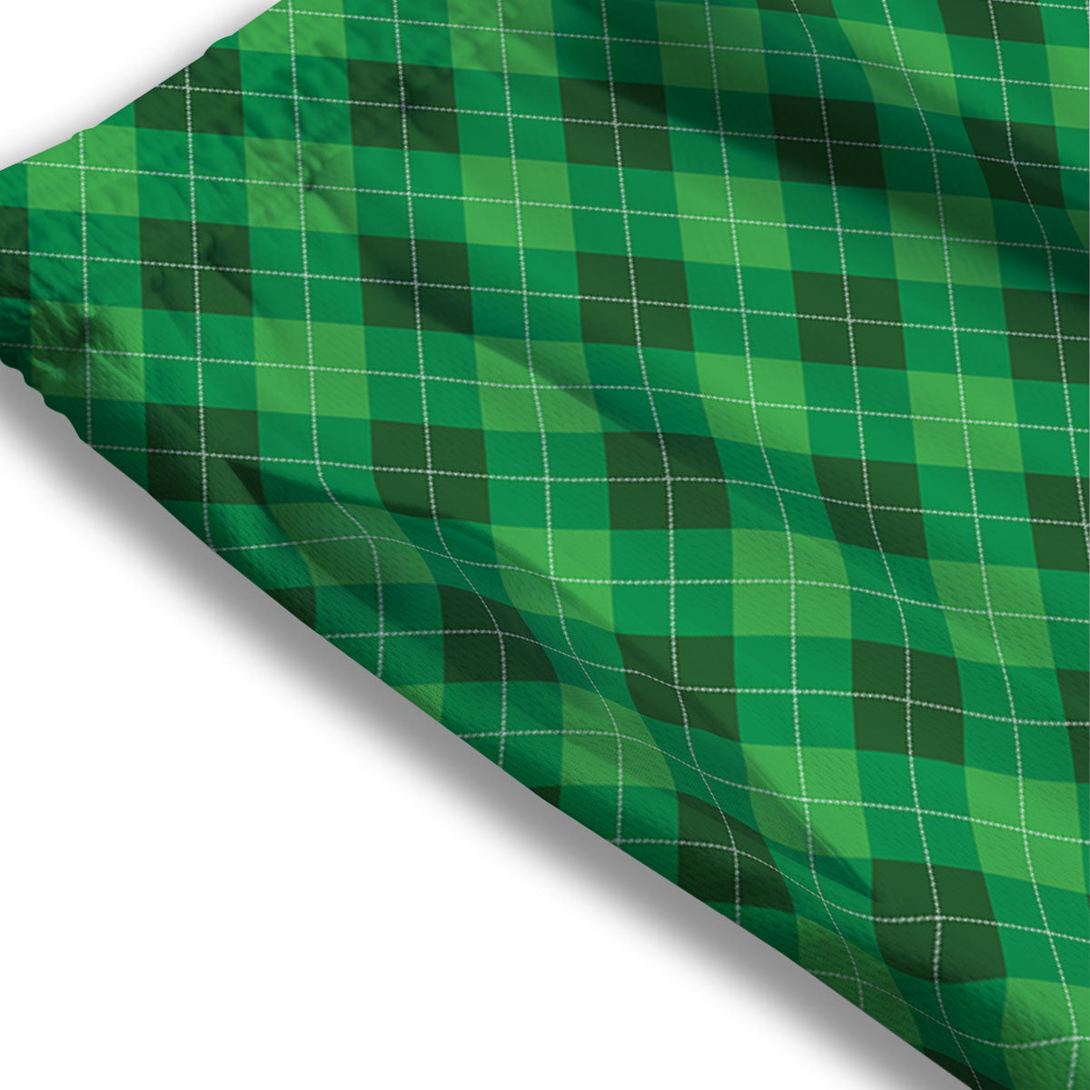 Argyle Green Print Pattern Mesh Shorts-grizzshop