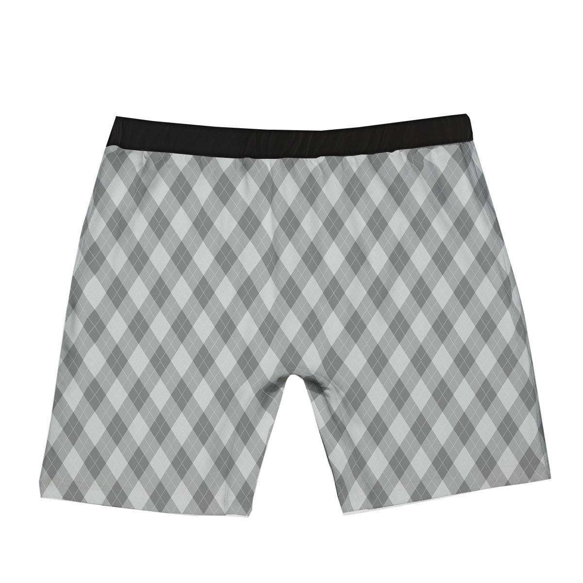 Argyle Grey Print Pattern Boxer Briefs-grizzshop