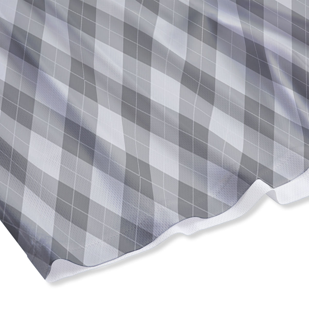 Argyle Grey Print Pattern Mesh Shorts-grizzshop