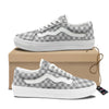 Argyle Grey Print Pattern Skate Shoes-grizzshop