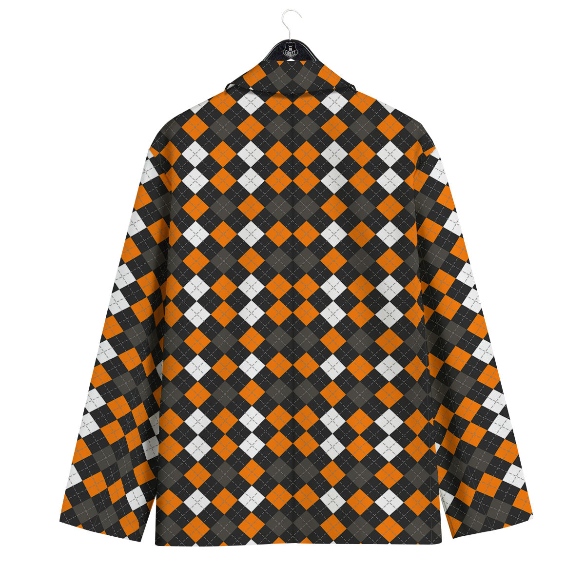 Argyle Halloween Print Pattern Men's Sport Coat-grizzshop